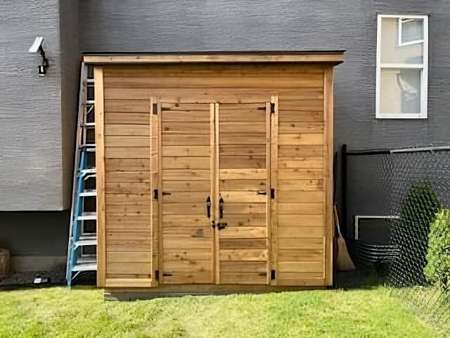 Custom built wooden shed